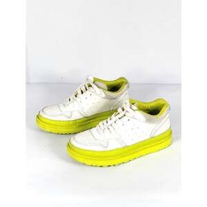 UGG Women's Highland Sneaker Boot White and Neon Yellow Platform Size8